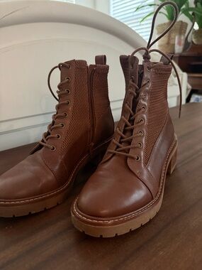 Women’s Brown Lace-Up Combat Boots - Unbranded